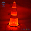 Solar led flashing traffic cone 