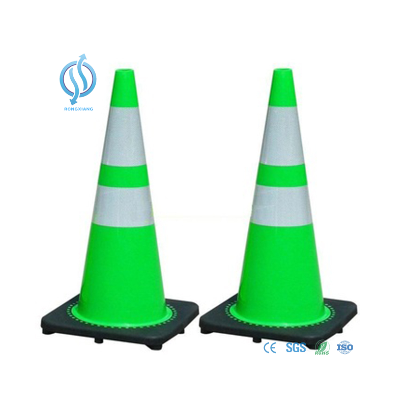 Standard orange and black traffic cone for roadway