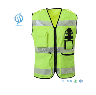 Stylish Reflective Vest with Pockets for Police
