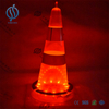 Solar led flashing traffic cone 