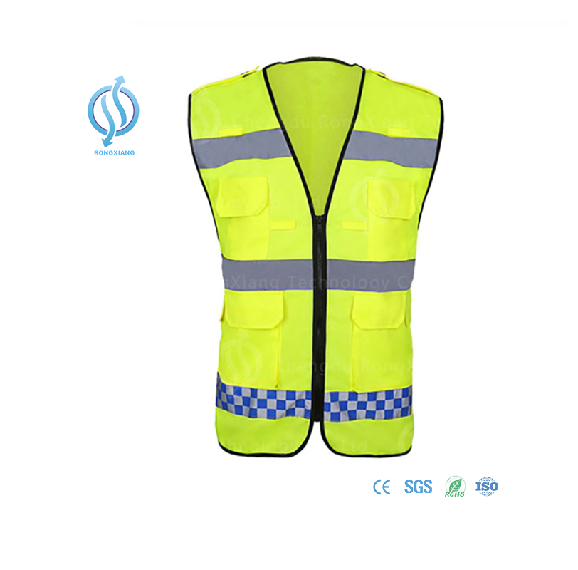 Personalized Reflective Vest with Pockets for Police